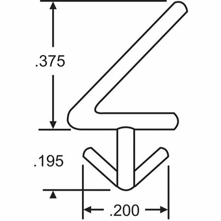 STRYBUC White Sweep Seal Weatherstrip 63-170